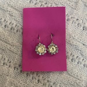 Princess Earrings, Yellow Floral